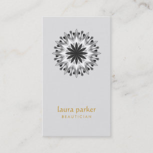 Witte Lotus Flower Logo Therapy Yoga Holistic Visitekaartje