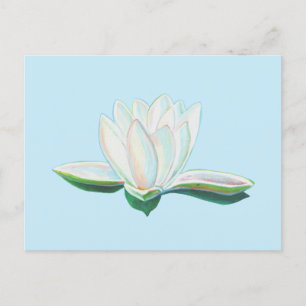 Witte Lotus Flower Luminous Briefkaart