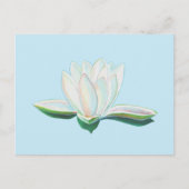 Witte Lotus Flower Luminous Briefkaart (Voorkant)