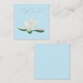 Witte Lotus Flower Luminous Informatiekaartje (Voorkant / Achterkant)