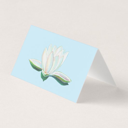 Witte Lotus Flower Luminous Kaart (Voorkant)