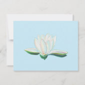 Witte Lotus Flower Luminous RSVP Kaartje (Voorkant)