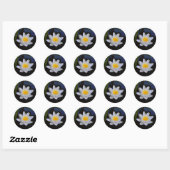 Witte Lotus Flower Ronde Sticker (Vel)