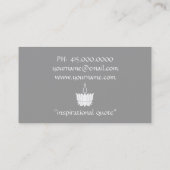 Witte Lotus Flower Visitekaartje (Achterkant)