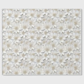 Witte Lotus Flowers Cadeaupapier (Vlak)
