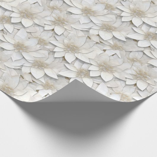 Witte Lotus Flowers Cadeaupapier (Hoek)
