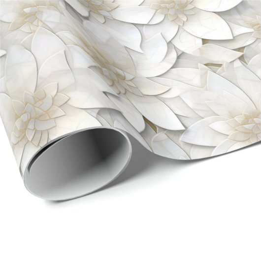 Witte Lotus Flowers Cadeaupapier (Rol Hoek)
