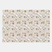 Witte Lotus Flowers Inpakpapier Vel (Voorkant 3)