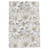 Witte Lotus Flowers Medium Cadeauzakje (Voorkant)
