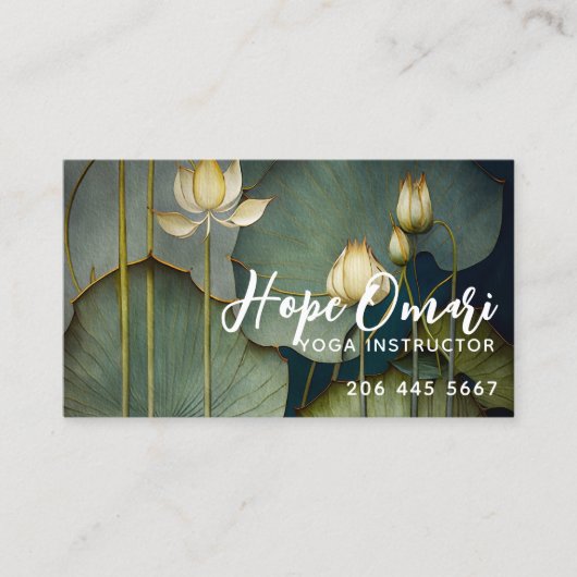 Witte Lotus Flowers, prachtige Natuur voor het gen Visitekaartje (Voorkant)