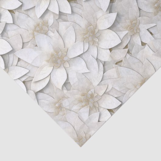 Witte Lotus Flowers Tissuepapier (Detail)