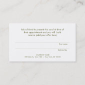 Witte Lotus Holistic Health Reference Card Aanbevelingskaartje (Achterkant)