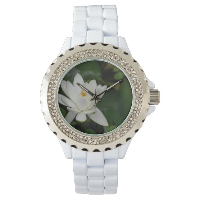 Witte Lotus Horloge (Voorkant)