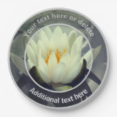 Witte Lotus Lily Bloem Gepersonaliseerde Partij Papieren Bordje (Voorkant)