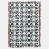 Witte Lotus & Ocean Wave - Elegantie in beweging Deken (Voorkant Verticaal)