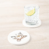 WITTE LOTUS SANDSTONE ONDERZETTER (Zijkant)