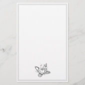 WITTE LOTUS-STROOMBOTANISCHE STATIONERING BRIEFPAPIER (Voorkant)