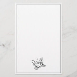 WITTE LOTUS-STROOMBOTANISCHE STATIONERING BRIEFPAPIER