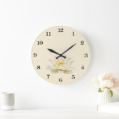 Witte Lotus wandklok (Huis)