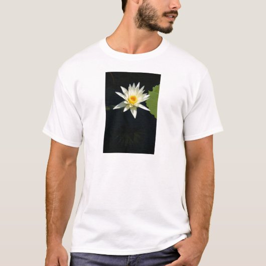 Witte Lotus Waterlelie T-shirt (Voorkant)