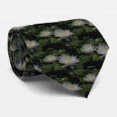 Witte Lotus Waterlelies Stropdas (Opgerold)