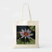 Witte Lotus Waterlily canvas tas (Voorkant)