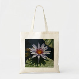 Witte Lotus Waterlily canvas tas
