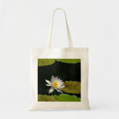 Witte Lotus Waterlily canvas tas (Voorkant)