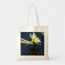 Witte Lotus Waterlily canvas tas