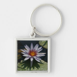 Witte Lotus Waterlily Sleutelhanger