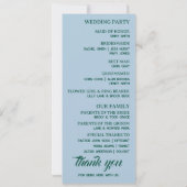 Witte Lotus Wedding Programma (Achterkant)