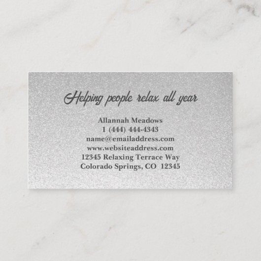 Witte Lotus Yoga Meditation Visitekaartje (Achterkant)