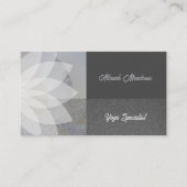 Witte Lotus Yoga Meditation Visitekaartje (Voorkant)
