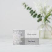 Witte Lotus Yoga Meditation Visitekaartje (Staand voorkant)