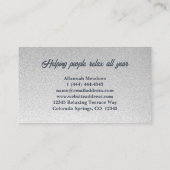 Witte Lotus Yoga Meditation Visitekaartje (Achterkant)