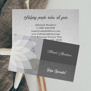 Witte Lotus Yoga Meditation Visitekaartje