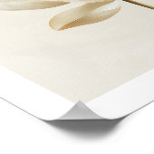 Witte Lotus Zen Wandkunst – Minimaal Beige Print (Hoek)