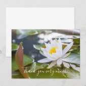 Witte lotusbloem in de vijver bedankkaart (Voorkant / Achterkant)
