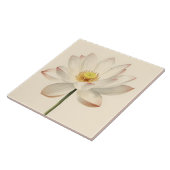 Witte Lotusbloem Tegeltje (Zijkant)