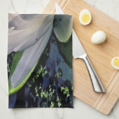 Witte lotusbloem theedoek (Quarter Fold)