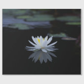Witte Lotusbloem Zen Cadeaupapier (Vlak)