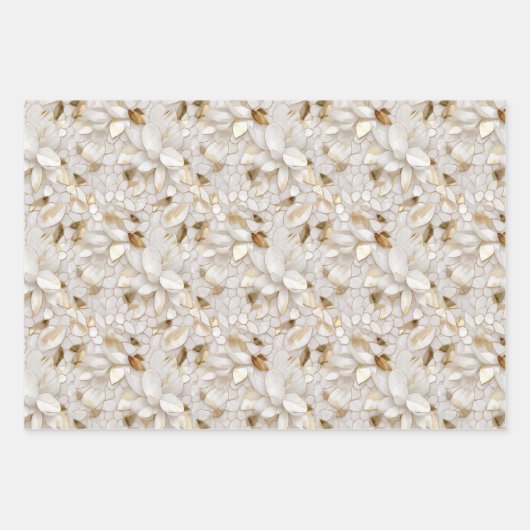 Witte Lotusbloemen Inpakpapier Vel (Voorkant 3)