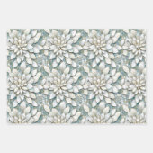 Witte Lotusbloemen Inpakpapier Vel (Voorkant 2)