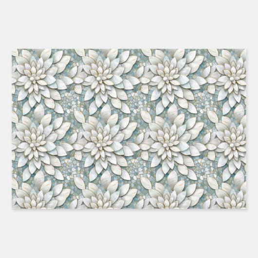 Witte Lotusbloemen   Inpakpapier Vel (Voorkant 2)