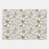 Witte Lotusbloemen Inpakpapier Vel (Voorkant)