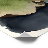 Witte Lotusbloemen Kunstprint Poster (Hoek)