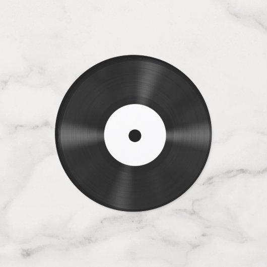 Witte LP Vinyl Record Gepersonaliseerde Confetti (Kleine voorkant)