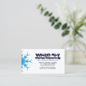 Witte lucht sneeuw verwijdering visitekaartje (Staand voorkant)