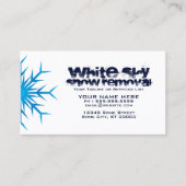 Witte lucht sneeuw verwijdering visitekaartje (Voorkant)