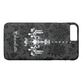  witte luchters op Damask iPhone Cas Case-Mate iPhone Case (Achterkant (Horizontaal))